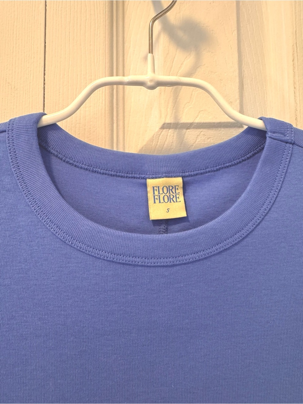 Core Crew Neck Short Sleeve Tee - Blue - FLORE FLORE - Picture 3 of 6